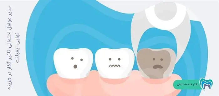 عوامل احتمالی که در هزینه نهایی ایمپلنت دندان تاثیر گذارند